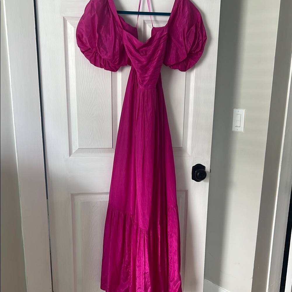 Abercrombie & Fitch Emerson Tiered Off-Shoulder Gown